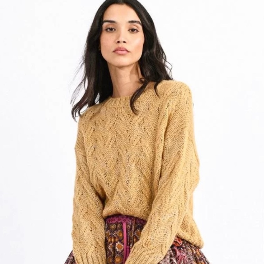 Gold Crewneck Sweater NWT